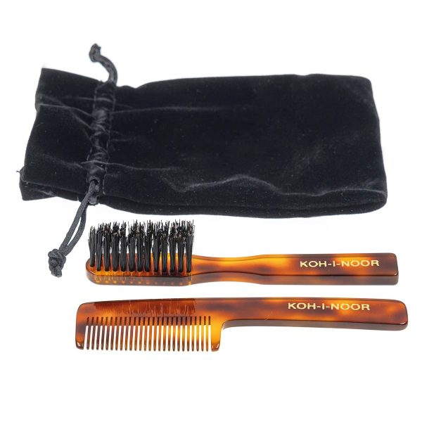 Koh I Noor - Set Barba Spazzolina e Pettine Jaspè