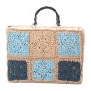 Borsa Crochet in lana manico Bamboo EVE Totag Beige Borsa Crochet in lana manico Bamboo EVE Totag Beige