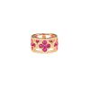 Bijoux Castelli - Anello Fascia Fiori Zirconi Rubino Bijoux Castelli - Anello Fascia Fiori Zirconi Rubino