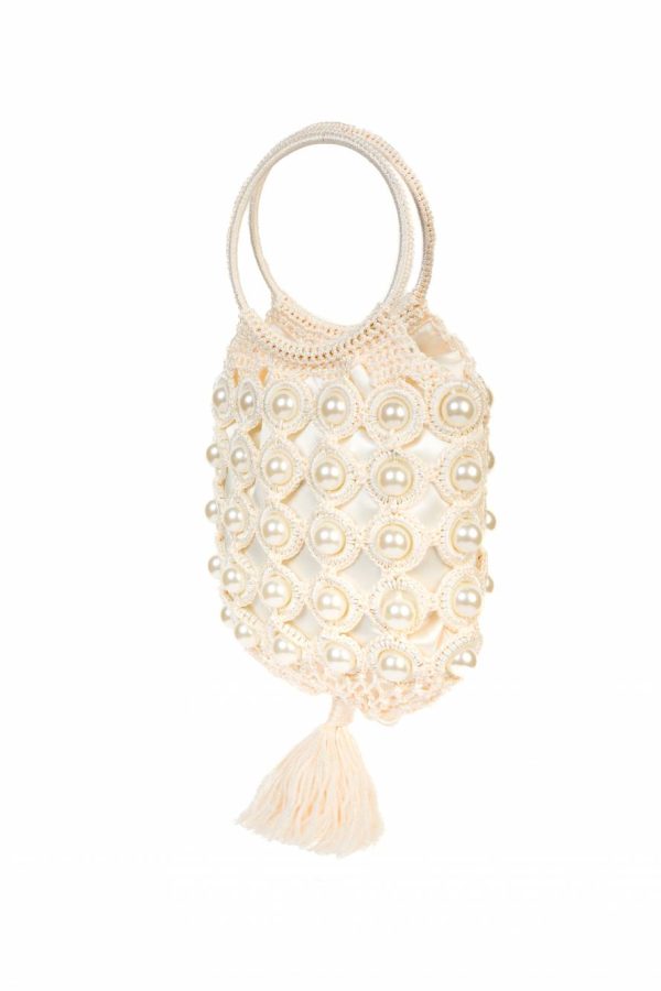 BORSETTA CROCHET CON PERLE
