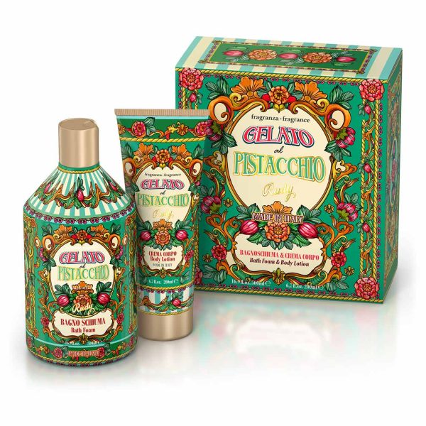BAGNOSCHIUMA 500ML + CREMA CORPO 200ML GELATO AL PISTACCHIO