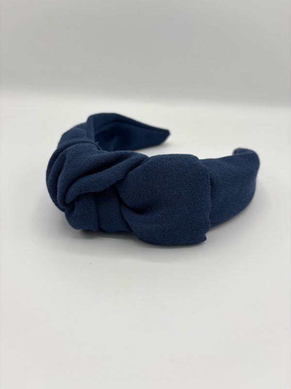 Cerchietto Seta e Viscosa Blu